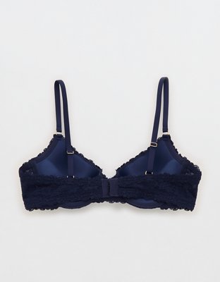 Show Off Vintage Lace Plunge Push Up Bra