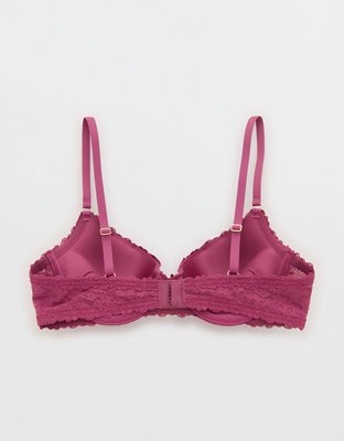 Show Off Vintage Lace Plunge Push Up Bra