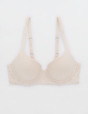 Aerie Sunnie Demi Push Up Blossom Lace Trim Bra