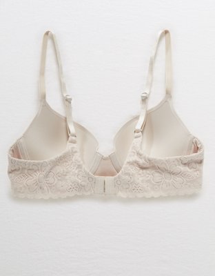 Soutien-gorge pigeonnant à demi couverture avec bordure de dentelle fleurie Real Sunnie Aerie
