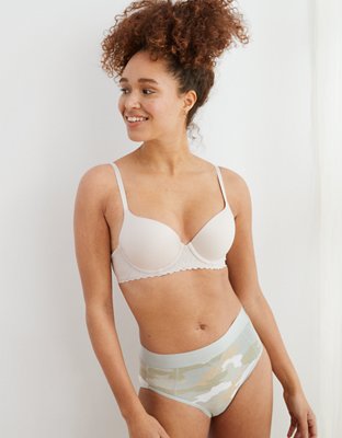 Soutien-gorge pigeonnant à demi couverture avec bordure de dentelle fleurie Real Sunnie Aerie