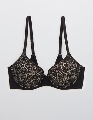 Aerie Real Sunnie Demi Push Up Blossom Lace Bra