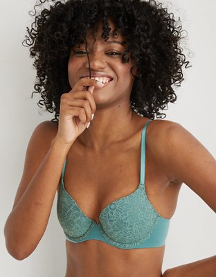 Aerie Real Sunnie Demi Push Up Blossom Lace Bra