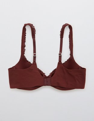 Aerie Real Sunnie Demi Push Up Blossom Lace Trim Bra