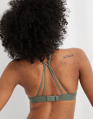 Aerie Real Sunnie Demi Push Up Blossom Lace Bra