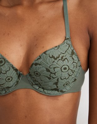 Aerie Real Sunnie Demi Push Up Blossom Lace Bra