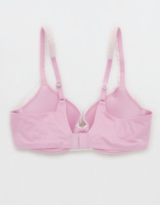 Aerie Real Sunnie Bra de media copa con pushup y encaje ombré