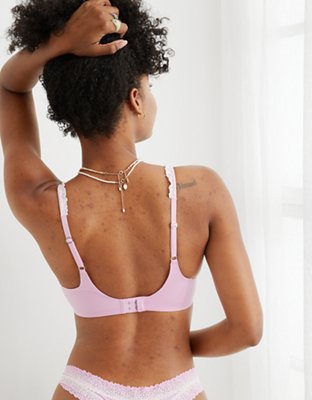 Aerie Real Sunnie Bra de media copa con pushup y encaje ombré