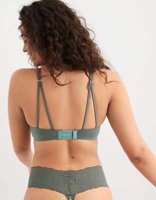Aerie Real Sunnie Bra de media copa con pushup y tiras