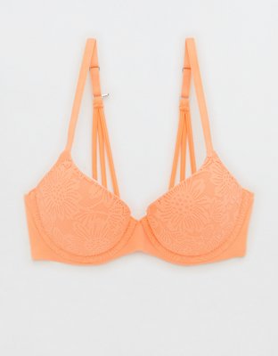 Aerie Real Happy Wireless Push Up Lace Bra