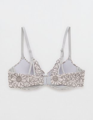 Sunnie Cross Dye Bloom Lace Demi Push Up Bra