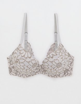 Sunnie Cross Dye Bloom Lace Demi Push Up Bra