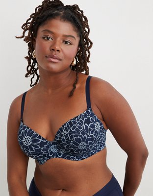 Sunnie Cross Dye Bloom Lace Demi Push Up Bra
