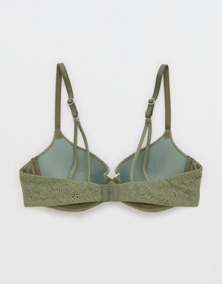 Soutien-gorge pigeonnant à demi couverture à dentelle en fleurs Sunnie