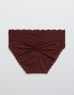 Aerie Sugar Cookie Lace Shine Bikini Underwear