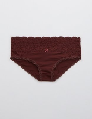 Aerie Sugar Cookie Lace Shine Bikini Underwear