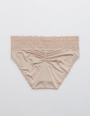 Aerie Sugar Cookie Lace Shine Bikini Underwear