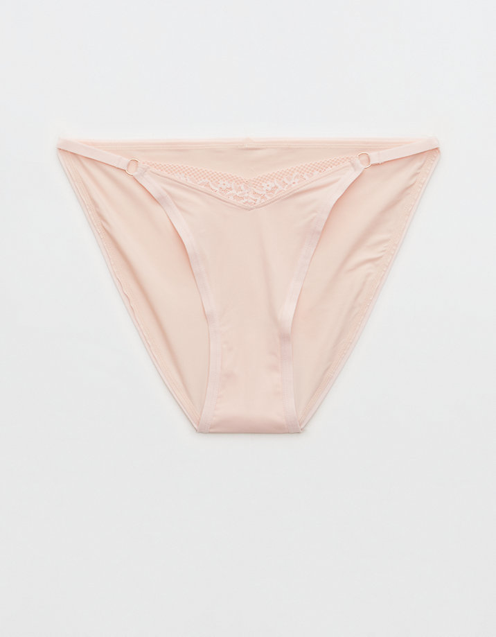 Aerie Microfiber Lace High Cut Bikini Underwear