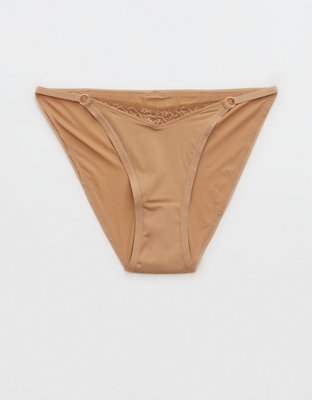 Aerie Microfiber Lace High Cut Bikini Underwear