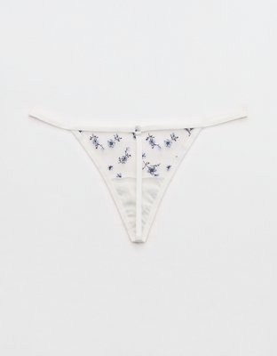 Show Off Embroidery String Thong Underwear