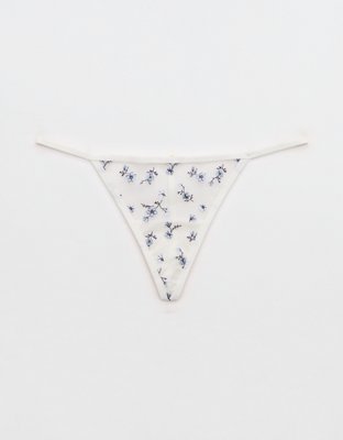 Show Off Embroidery String Thong Underwear