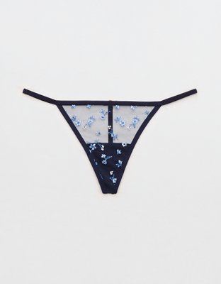 Show Off Embroidery String Thong Underwear