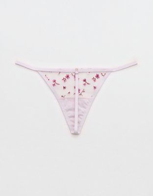 Show Off Embroidery String Thong Underwear