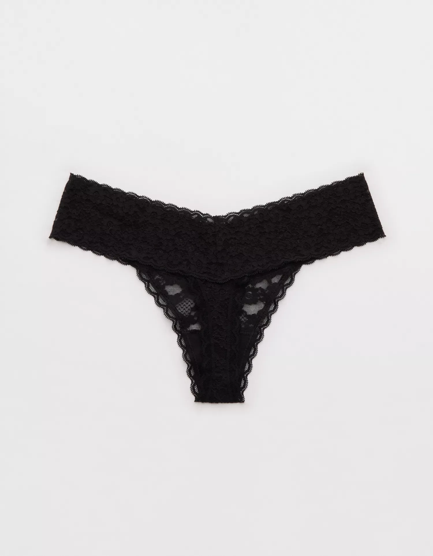 Show Off Vintage Lace Wide Waistband Thong Underwear - thumbnail 6