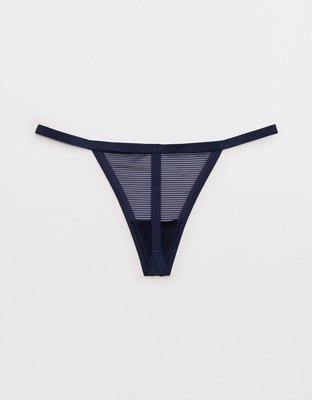 SMOOTHEZ Sheer Stripe Thong Underwear