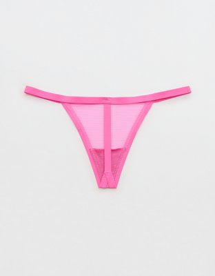 SMOOTHEZ Sheer Stripe Thong Underwear