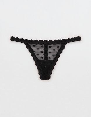 Show Off Daisy Mesh String Thong Underwear