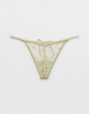 Show Off Vintage Femme Embroidery Thong Underwear