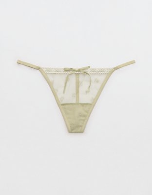 Show Off Vintage Femme Embroidery Thong Underwear