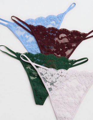 Show Off Chenille Lace String Thong Underwear