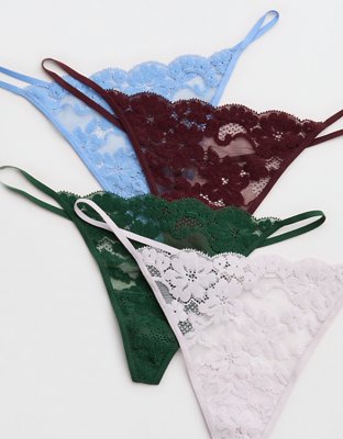 Show Off Chenille Lace String Thong Underwear
