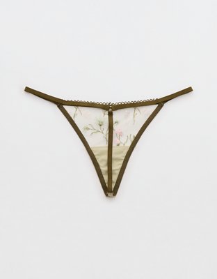 Show Off Embroidery Thong Underwear