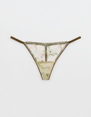 Show Off Embroidery Thong Underwear