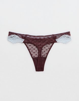 Show Off Sheer Happiness Lace Thong Underwear