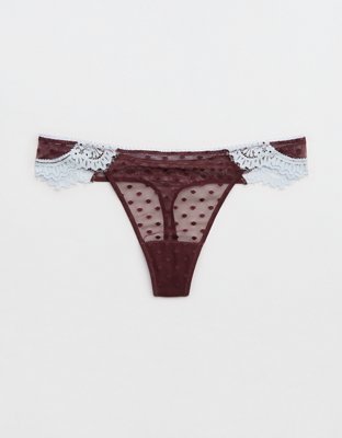 Show Off Sheer Happiness Lace Thong Underwear