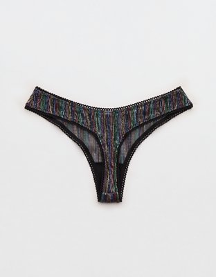 Show Off Pride Lurex Mesh Thong Underwear