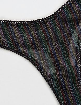 Show Off Pride Lurex Mesh Thong Underwear