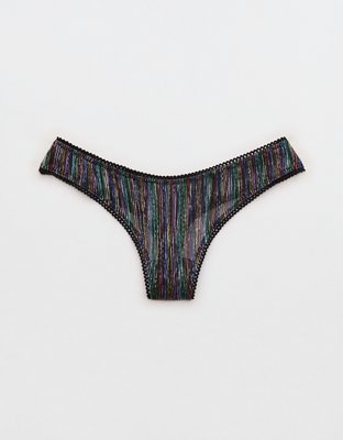 Show Off Pride Lurex Mesh Thong Underwear