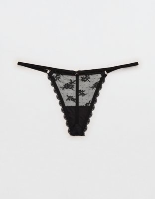 Show Off Midnight Romance Lace String Thong Underwear