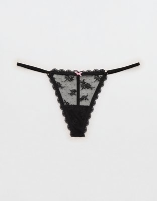 Show Off Midnight Romance Lace String Thong Underwear
