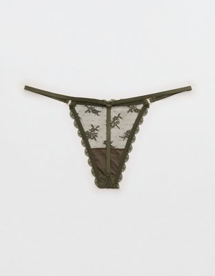 Show Off Midnight Romance Lace String Thong Underwear