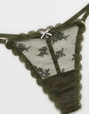 Show Off Midnight Romance Lace String Thong Underwear