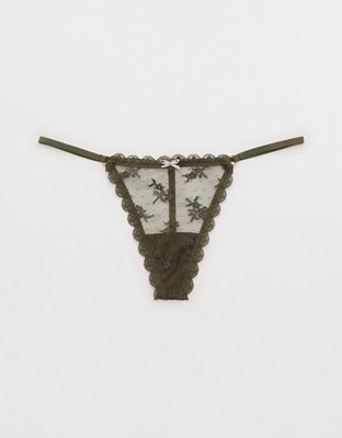 Show Off Midnight Romance Lace String Thong Underwear