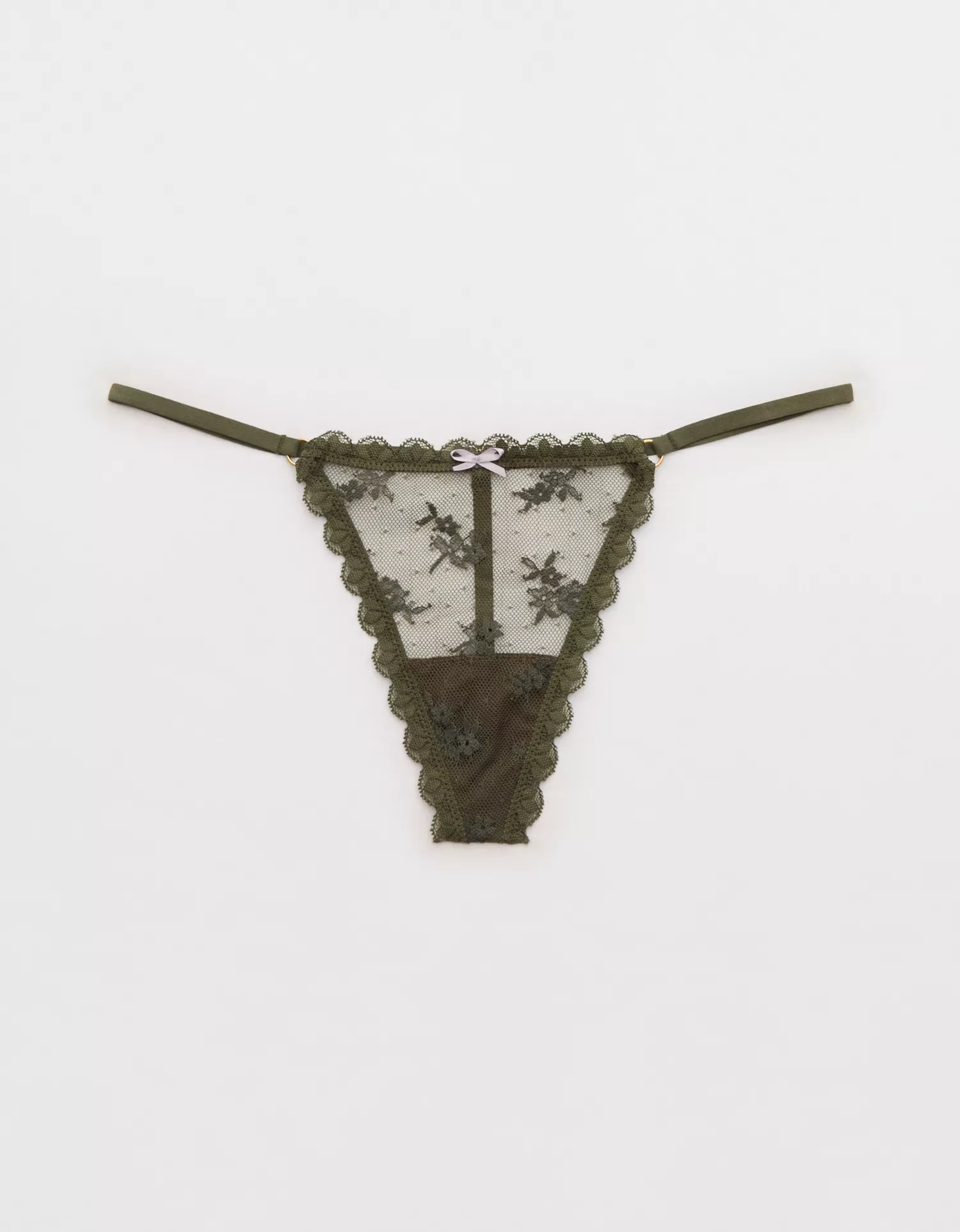 Show Off Midnight Romance Lace String Thong Underwear