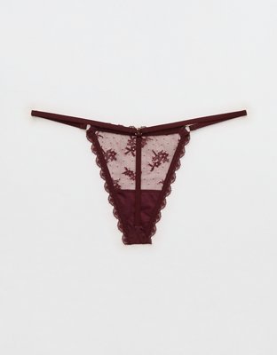 Show Off Midnight Romance Lace String Thong Underwear
