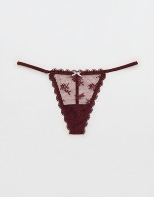Show Off Midnight Romance Lace String Thong Underwear